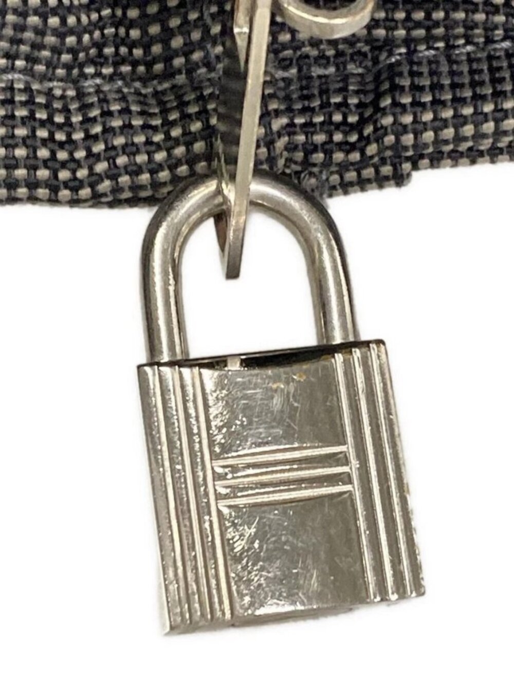 HERMES Her Line Tote MM Gray Polyamide Polyester Tote Bag - Picture 8 of 13